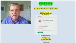 FTP Server on Android TV from Banana Studio replacing ES File Explorer [upl. by Ylagam]