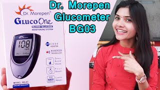 Dr Morepen Glucose Monitor bg03  Unboxing amp Review amp Demo  Best Glucose Meter 2021 [upl. by Hsetih504]