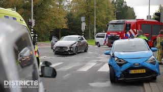 Twee gewonden bij ongeval op kruispunt Erasmusweg Den Haag [upl. by Lisandra]