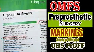 PREPROSTHETIC SURGERYORAL SURGERY Markings For UHS BDS proff OMFS and UQs and UHS Mcqs [upl. by Mountford863]