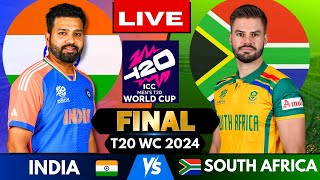 🔴 Live India vs South Africa T20 World Cup Final Match Score  Live Cricket Match Today IND vs SA [upl. by Yhprum]