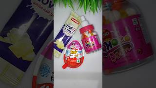 White milk barchoco gemss or kinder joy boxshorts youtubeshorts viralvideos [upl. by Raddi]