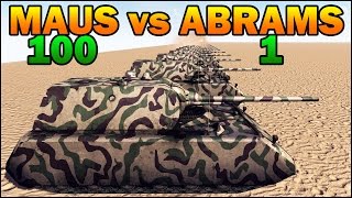 100 MAUS vs 1 ABRAMS  WW2 TANK vs MODERN TANK  Call to Arms  Scenario 4 [upl. by Mehetabel]