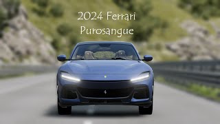 2024 Ferrari Purosangue Test Drive BeamNG [upl. by Anigroeg]