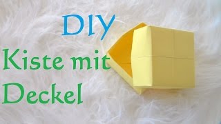 DIY Schachtel mit Deckel falten  Kisten Basteln mit Papier  Box Geschenkbox selber machen [upl. by Lama467]