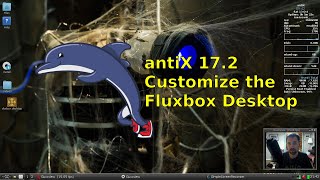 antiX 172  setting up fluxbox desktop [upl. by Aleunam]