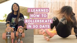 LEARNING TO ROLLER SKATE IN 30 DAYS  PART 1 [upl. by Labinnah]