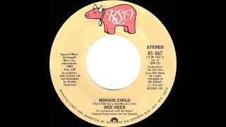 1977 HITS ARCHIVE Boogie Child  Bee Gees stereo 45 single version [upl. by Ahsitan]