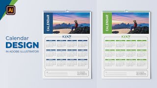 Create a stunning calendar design in Adobe Illustrator [upl. by Bradwell]