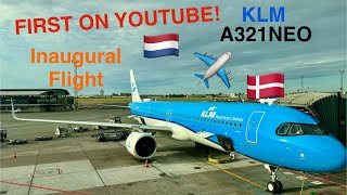 4K INAUGURAL FLIGHT A321NEO  KLM  Amsterdam  Copenhagen [upl. by Icyak]