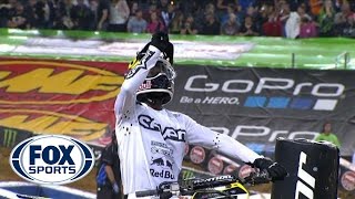 James Stewart Wins BacktoBack Races  Dallas Supercross 2014 [upl. by Enecnarf458]