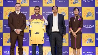 ETIHAD AIRWAYS TAKES FLIGHT AS OFFICIAL SPONSOR OF CHENNAI SUPER KINGS  Expressnews [upl. by Lekcim]