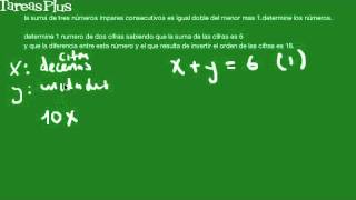 Problema con suma de impares consecutivos y e inversión de cifras [upl. by Dicks277]