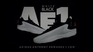 WHITE AND BLACK 2025 Adidas Anthony Edwards 1 Low DETAILED LOOK  RELEASE INFO [upl. by Damalis]