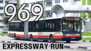 SMRT Retired Mercedes Benz O405G Expressway Ride  TIB1244P on Service 969 [upl. by Nalorac]