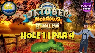 Master QRFR Hole 1  Par 4 EAGLE  Oktober Meadows 9hole cup Golf Clash Guide [upl. by Narak]