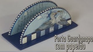 PORTA GUARDANAPO FEITO COM PAPELÃO [upl. by Haret850]