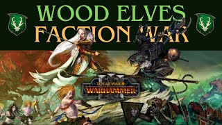 XMT Ronin Wood Elves Master FACTION WAR  Elfi Silvani vs All  Total War Warhammer 3 Multiplayer [upl. by Einaej90]