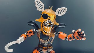 NEW Five Nights At Freddys Custom Grimm Foxy Figure Review [upl. by Assennav]