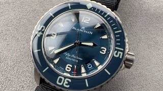 Blancpain Fifty Fathoms Titanium 501512B40NAOA Blancpain Watch Review [upl. by Llesirg]