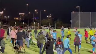 Violent soccer brawl under investigation by police [upl. by Taryne]