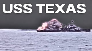 Battleship USS Texas Firing on D Day [upl. by Wootan]