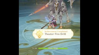 Genshin Impact How to get Theather Fire Drill achievement Challenger Series IX Fontaine [upl. by Shoifet]