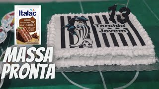 BOLO DE MASSA PRONTA  bolo de aniversário fácil de fazer [upl. by Onailil]