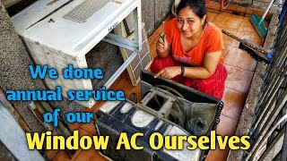 Window AC ki service kaise kare  Complete process  Hindi Video  How to do service of window AC [upl. by Ennire]