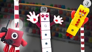 Numberblocks TenVaulting  Learn To Add Large Numbers  Keiths Toy Box [upl. by Yttocs]