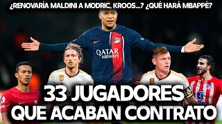 33 JUGADORES QUE ACABAN CONTRATO EN JUNIO MBAPPÉ MODRIC KROOS HERMOSO THIAGOANÁLISIS [upl. by Seen284]