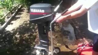 Yamaha 8hp 2 stroke longshaft tiller outboard motor [upl. by Turk866]