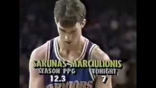 Sarunas Marciulionis 27 points  Buzzer Beater Vs Chicago Bulls 1990 [upl. by Nuahsad]