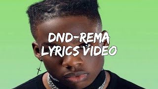 DNDRema Lyrics Video [upl. by Downing]