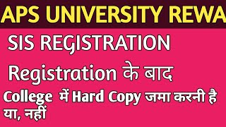 aps university rewa exam date 2021apsurewa sis registration process  apsu  rgpv  SIS Form [upl. by Yaya]