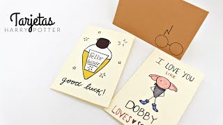 Cartas  Tarjetas Temáticas de Harry Potter  Fácil y Bonito [upl. by Allistir]