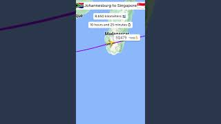 Johannesburg to Singapore Air route  Real Time Flight  Flight Route Live  Plane Tracker [upl. by Lebbie618]