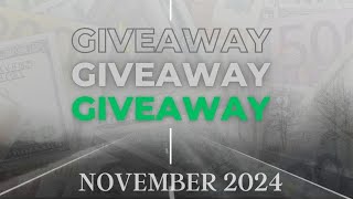 NOVEMBER 2024 Support Giveaway And Member Drawing [upl. by Naes316]