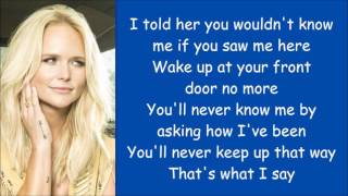 Miranda Lambert  You Wouldnt Know Me Lyrics [upl. by Diane392]