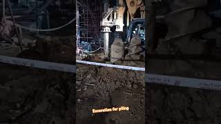 Excavation for piling piles civil [upl. by Ahsinek]