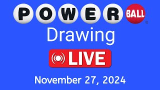 Powerball live Drawing results form Wednesday November 27 2024  Powerball Drawing Live [upl. by Nylyrehc]