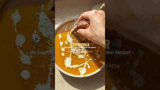 KÜRBISSUPPE mit quotGRILLED FETAquot 🎃 rezept kürbissuppe [upl. by Ddot]