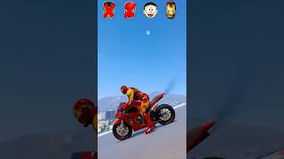 Super Bike Test Nobita vs Iron Man vs Spider man funny comedy ytshorts trending [upl. by Irehc]