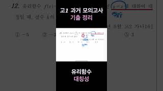 고1 과거 모의고사 기출정리 유리함수 대칭성 [upl. by Yrrol]