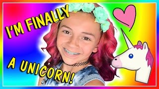 KAYLA FINALLY BECOMES A UNICORN  MY NEW UNICORN HAIR  We Are The Davises [upl. by Asselem]