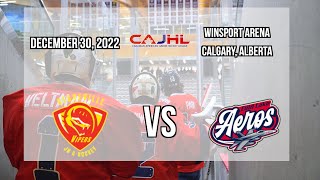 Vegreville Vipers vs Cold Lake Aeros  CAJHL Showcase  December 30 2022 [upl. by Odirfliw]