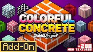 Colorful Concrete  Minecraft Marketplace Addon  Showcase [upl. by Nov]