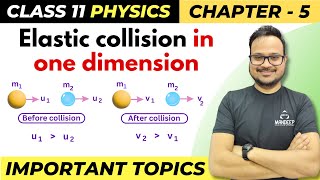 Elastic Collision in One Dimension Derivation  Class 11 Physics Important Topics [upl. by Allyson]