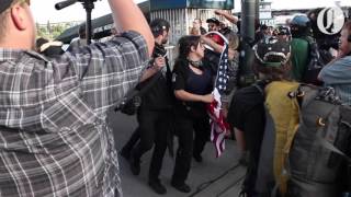 Antifa and Trump supporters clash outside Blues Festival [upl. by Loma805]