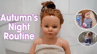 Reborn Autumns Night Routine and Hair wash day [upl. by Jemena]